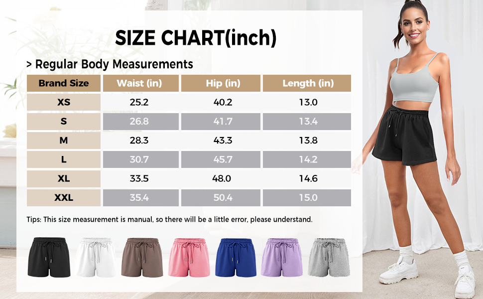 Womens Sweat Shorts Summer Lounge Cotton Drawstring  Athletic Running Active Elastic Comfy Soft