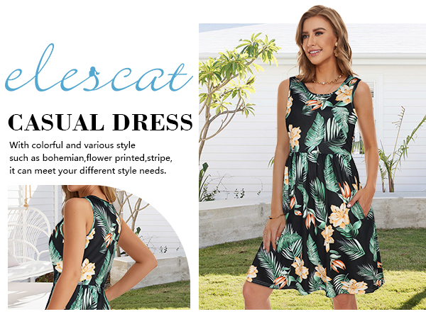 sun dresses women summer casual