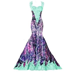 Muddy Girl Camo Mermaid Wedding Bridal Dresses Long