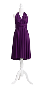 SHORT DARK PURPLE DRESS