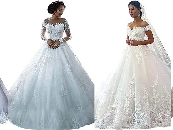 ball gown lace wedding dresses for bride