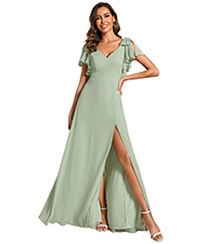 Ever-Pretty Womens Sexy V Neck Spaghetti Strap Backless Bodycon Midi Wedding Guest Dresses