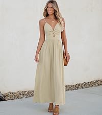 beige v neck sleeveless maxi dress formal dress