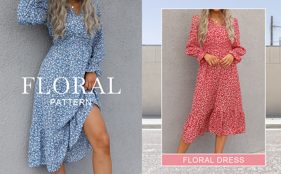  long sleeve dress for women maternity dress fall dresses for women 2021 floral ruffle maxi dress