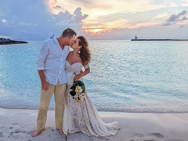 beach wedding party