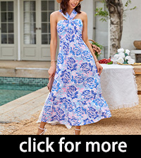 HALTER FLORAL MAXI DRESS