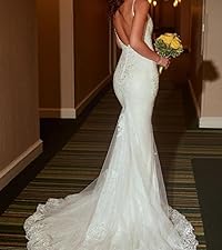 Applique Mermaid Wedding Dress