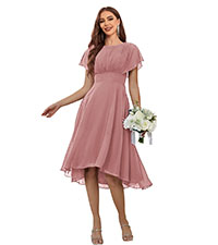 chiffon wedding guest dress