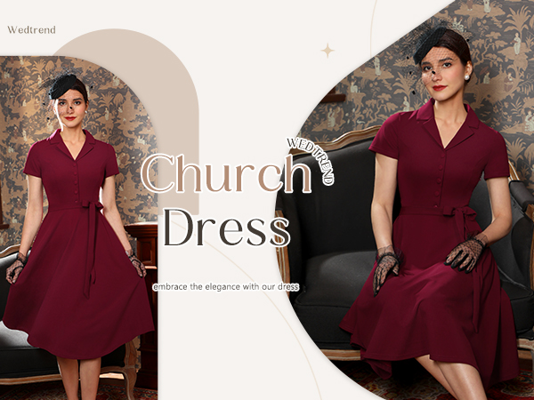 classic a line church dress