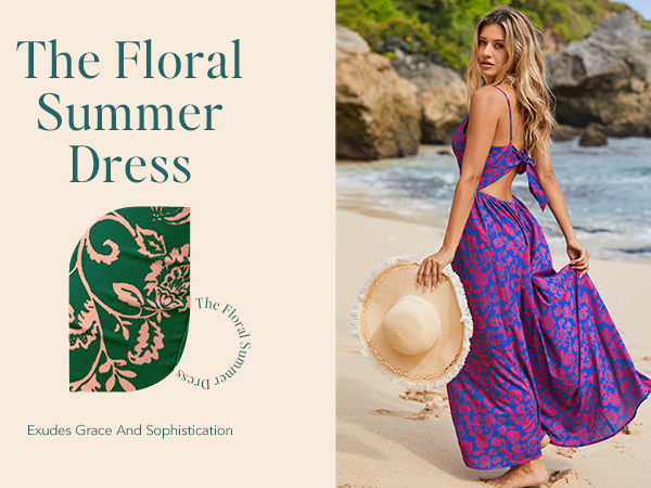 floral dress v neck sleeveless maxi dress