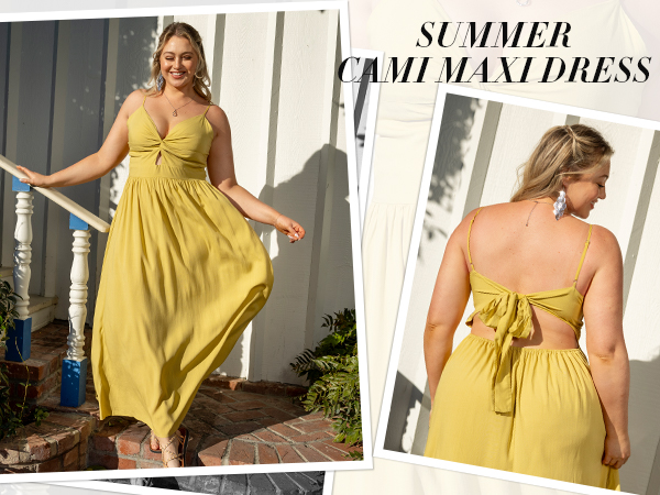 yellow plus size formal dress