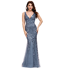 Ever-Pretty Women''s Double V-Neck Sleeveless Mermaid Dress Evening Maxi Dress