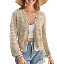 cropped cardigan sweater