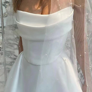 satin wedding dresses for bride