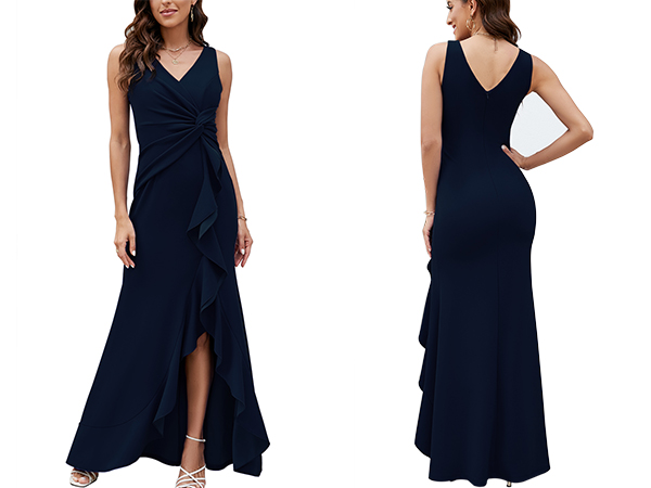 blue formal dress for women