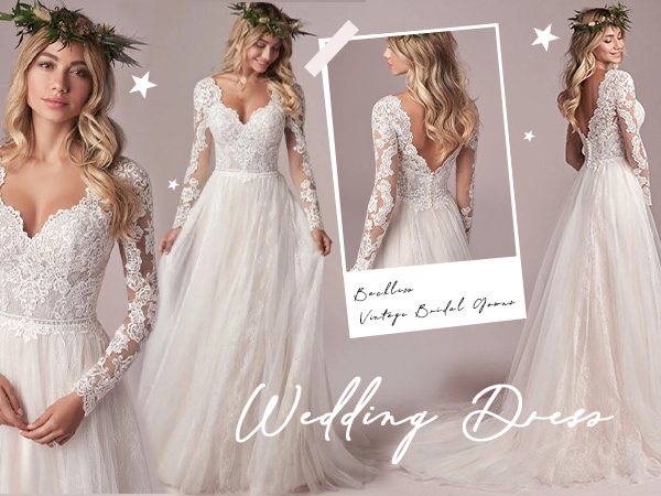 boho bridal dress 2024