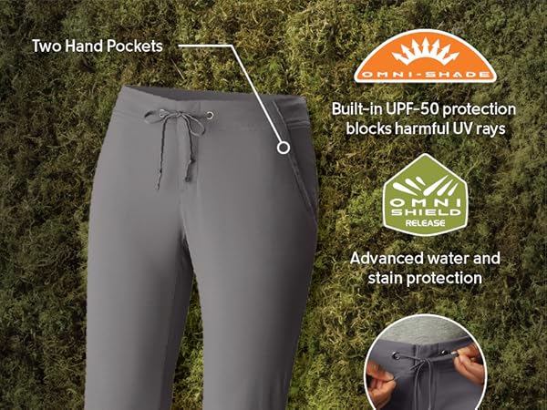 Water and stain resistant Hiking pants, Women