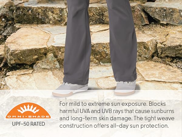 UPF-50 rated sun protected pants