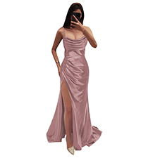 satin bridesmaid dress