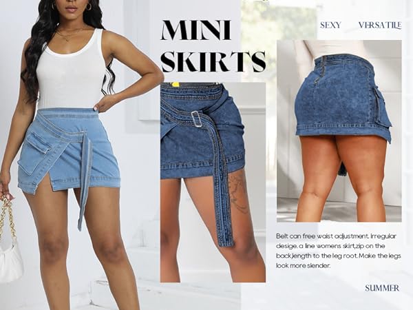 denim skirt women