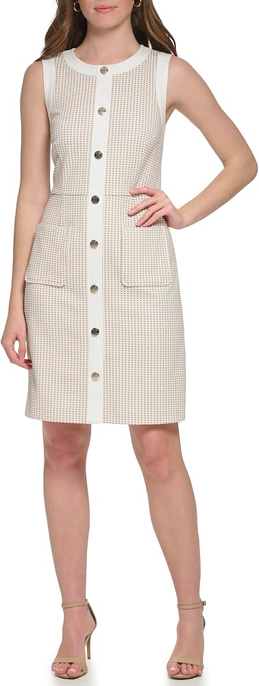 Tommy Hilfiger Women's Mini Houndstooth Knit Dress