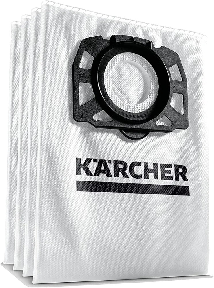 Kärcher - 4 Pack Replacement Filter Fleece Bags for Karcher Wet Dry Vacuums - For Karcher WD4, WD5, WD5/P, WD6 - Wet Dry Filter Bags