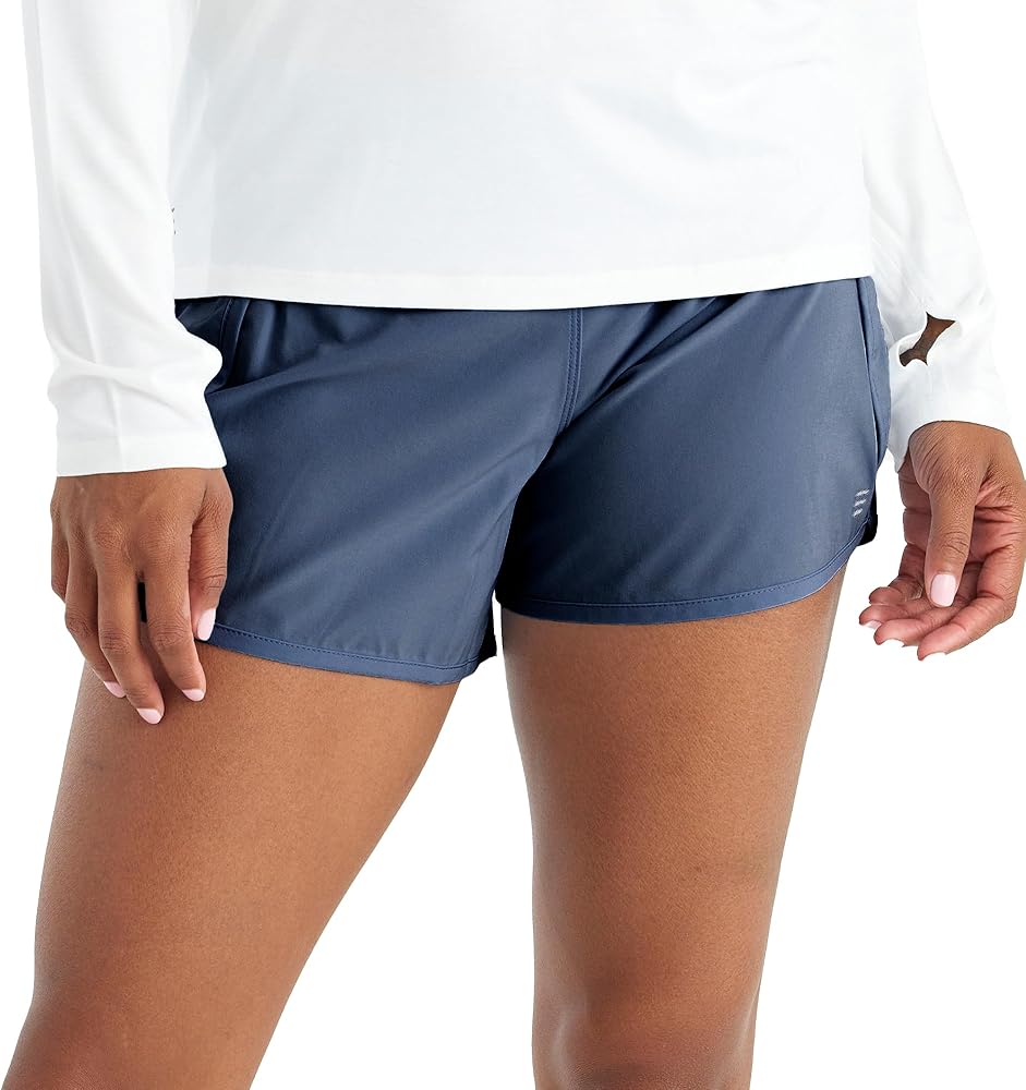 Free Fly Women's Lined Breeze Short - Moisture-Wicking Active Shorts with Sun Protection UPF 50+ and Bamboo Viscose Liner