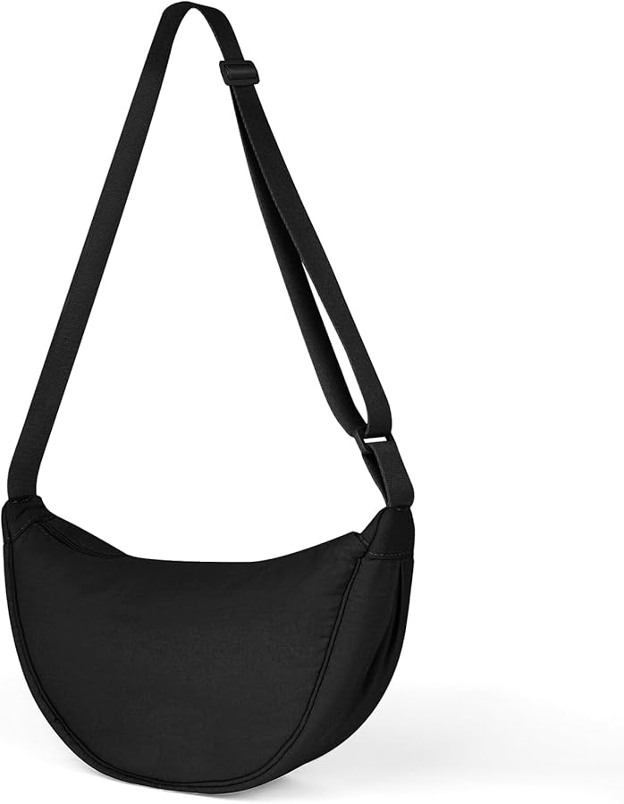 Crescent Bag, Nylon Dumpling Bag for Women, Hobos Crossbody Bag with Adjustable Strap, Women's Casual Messenger Bag, Solid Color Chest Bag Shoulder Bag for Daily Use