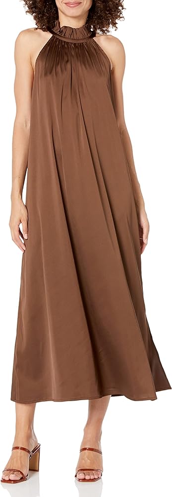 The Drop Women's Arlette Silky Stretch Halter Maxi Dress