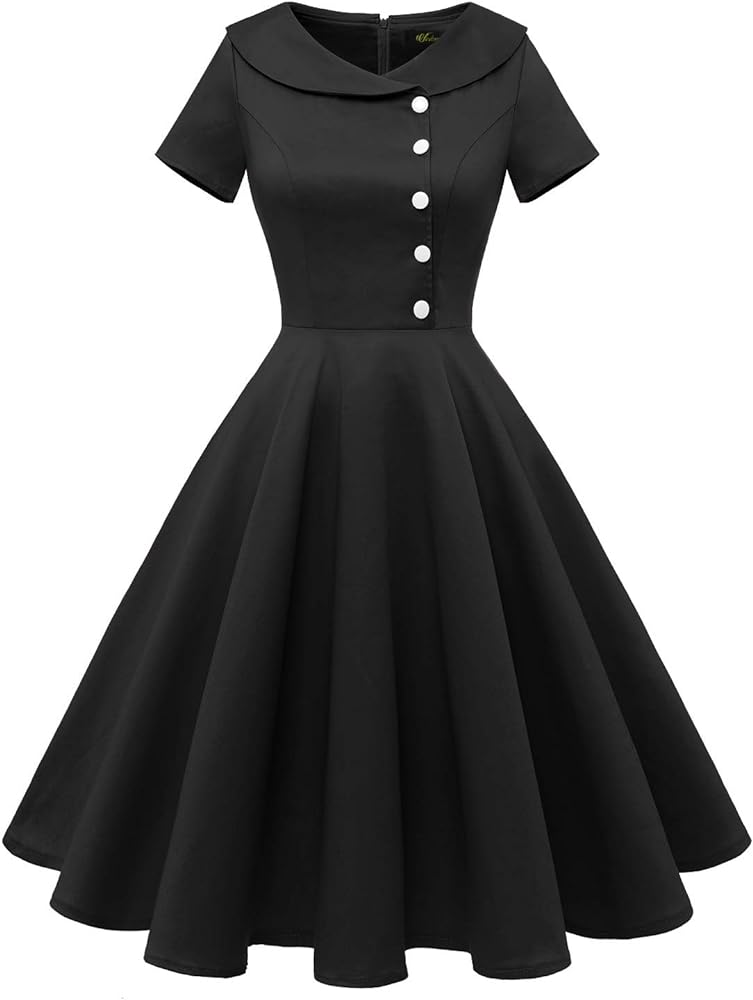 Wedtrend Women's 1950s Vintage Audrey Hepburn Style Cocktail Swing Dresses