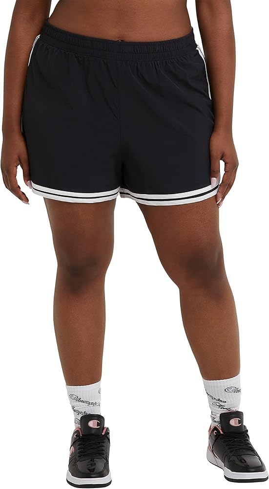 Champion Women'S Shorts, Varsity Shorts, Moisture Wicking, Lightweight Gym Shorts For Women, 3.5 (Plus Size Available)